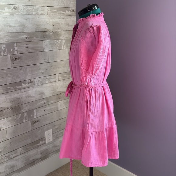 NWT GAP 100% Cotton Puff Sleeve Ruffled Dress - Picture 3 of 10